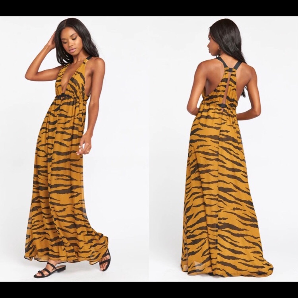 Show Me Your Mumu Ellory Maxi Dress in Great Tiger Print